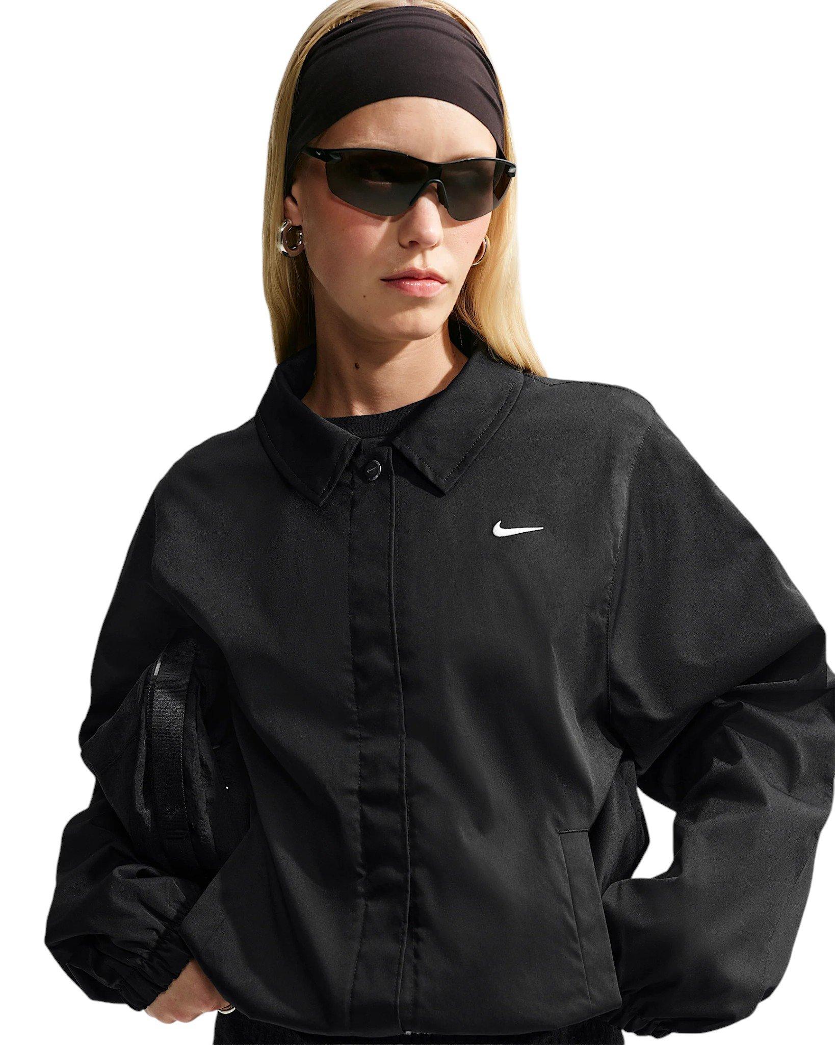 Nike Women's Sportswear Loose Coaches Jacket - Black/Off-White - BLACK/OFF-WHITE